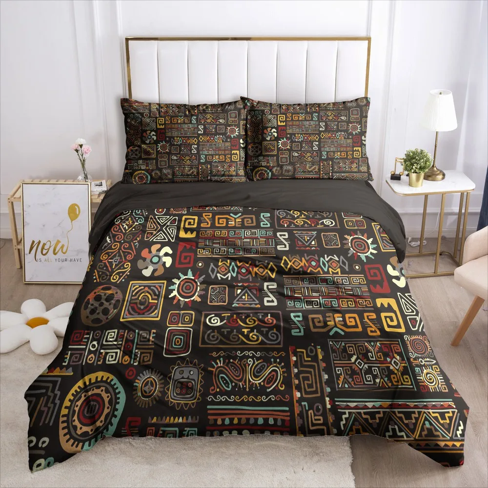 

Bed Linen 3D India Classic Bedding Set Duvet Cover Set Quilt Covers Sets Comforter Case King Queen Full Twin Size Bedding Sets