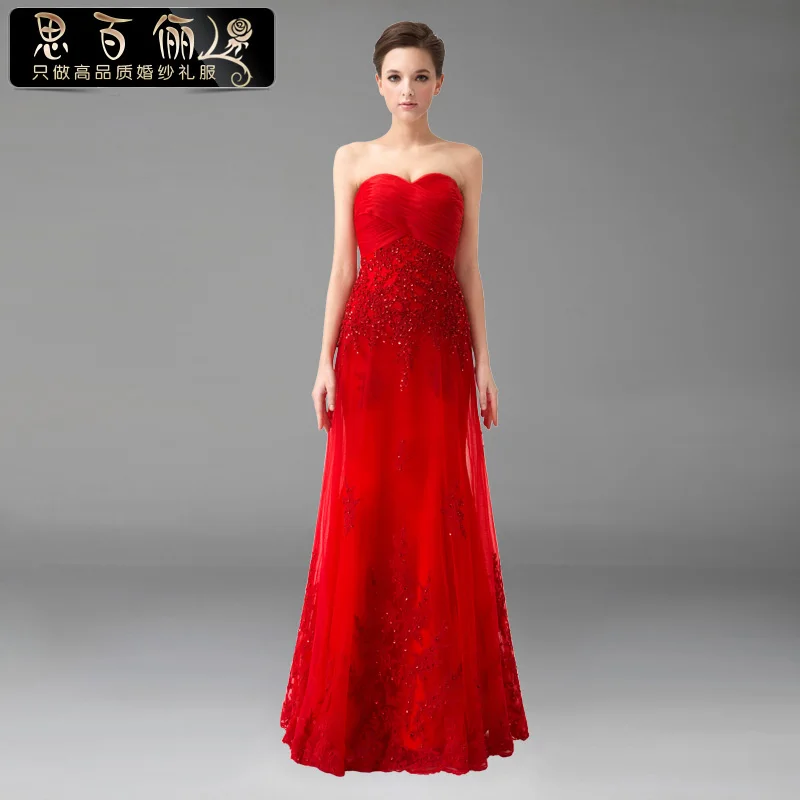 free shipping 2016 ew fashion formal dresses floor length brides maid dresses coctail dress red long evening gowns lace beaded