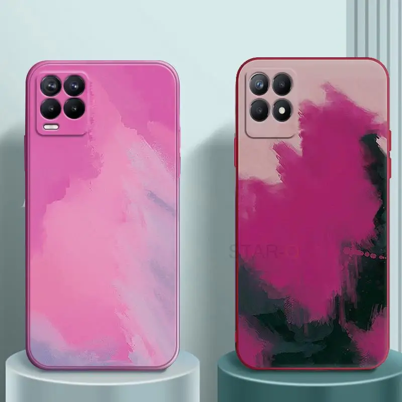 square soft silicone phone case for oppo realme 8i 8 pro 4g 5g realme8 i 8pro 7 6 7pro 6pro watercolor painted back cover free global shipping