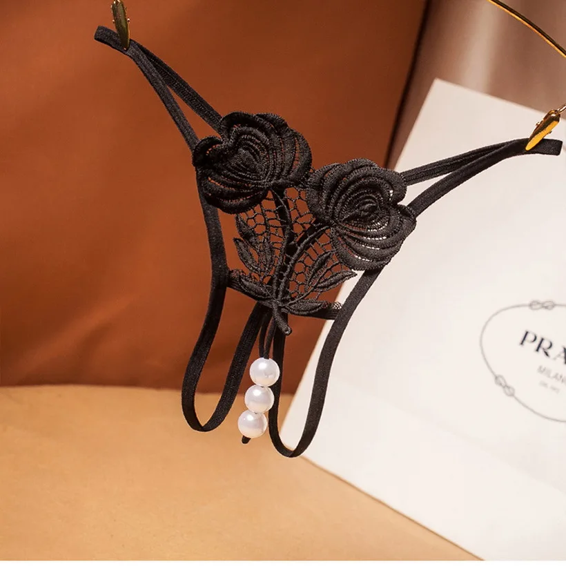 

Women Sexy Lace Panties Low-waist Underwear Thong Female G- String Breathable Lingerie Temptation Embroidery Intimates