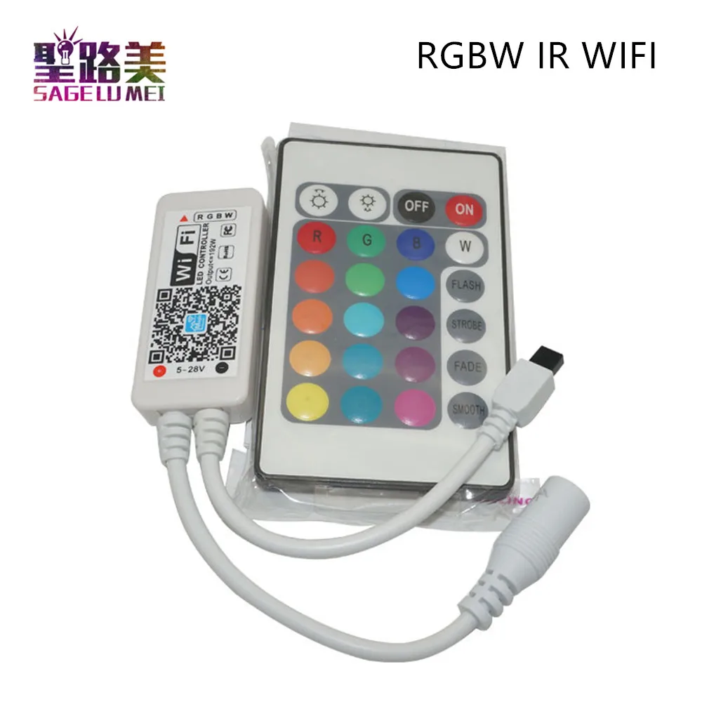 DC12-24V мини WIFI RGB RGBW RGBCW светодиодный контроллер RF ИК пульт дистанционного