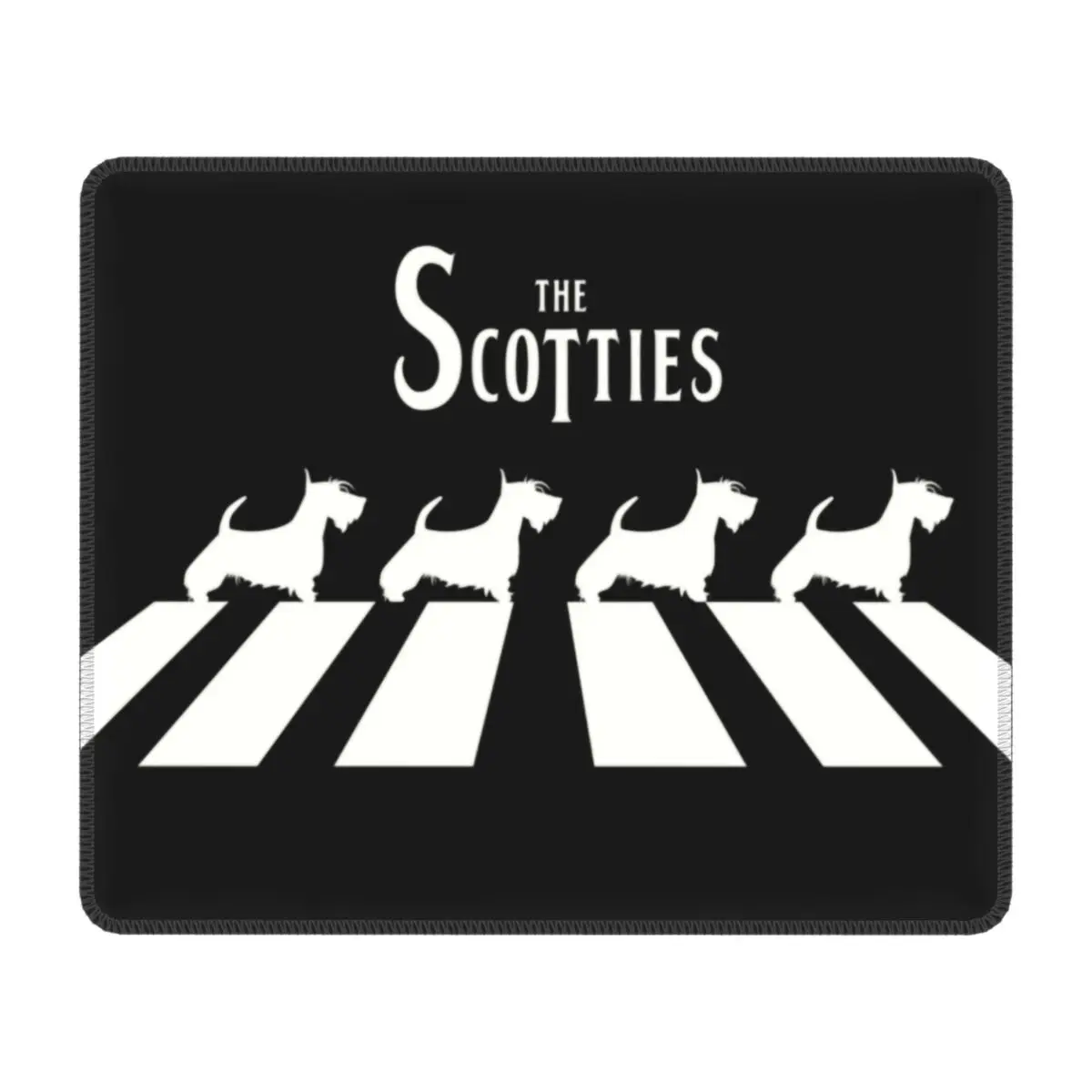 

The Scotties Computer Mouse Pad Mousepad with Stitched Edges Anti-Slip Rubber Mat Scottish Terrier Dog Mouse Pads for Gamer