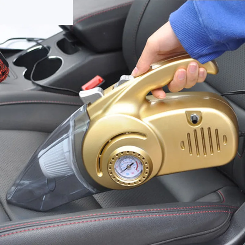 4 в 1 пылесос шин насоса автомобиля мощный портативный пылесос 12 V Давление Произведите замер светодиодный освещение