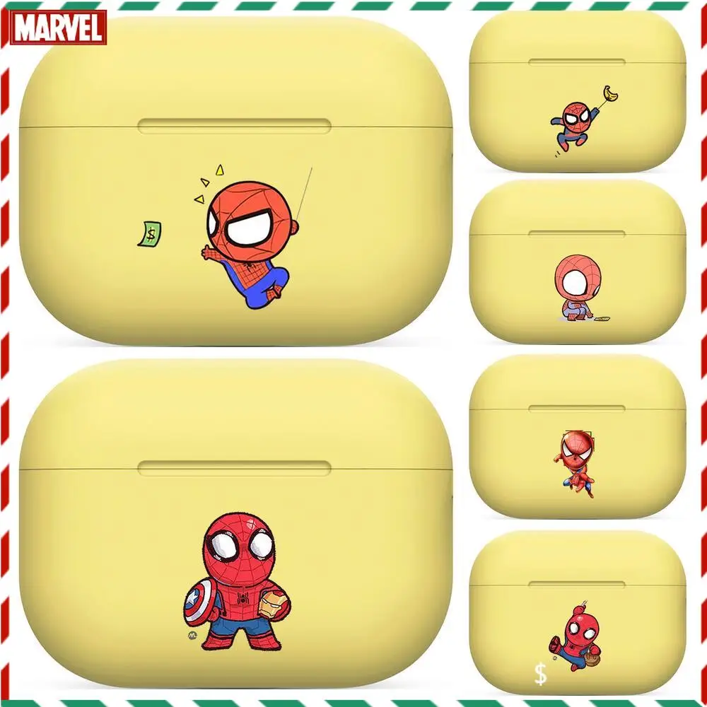 

Spider-Man Marvel Silicone Case For AirPods Pro 3 2 1 Case Cover Coque Wireless Bluetooth Headphones Cover On AirPods Pro Funda