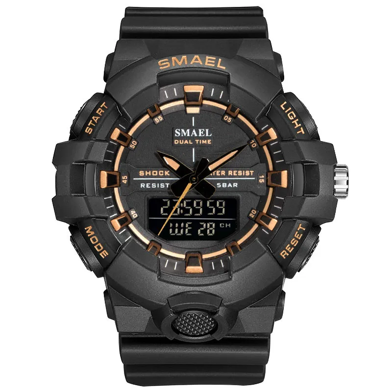 Модные мужские часы водонепроницаемые 50 м спортивные светодиодные армейские