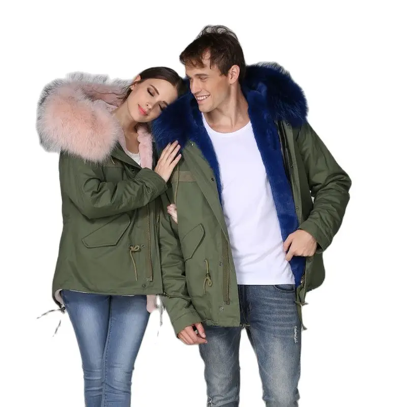 Свежий розовый/синий искусственный мех подкладка короткая Mr Mrs уличная одежда