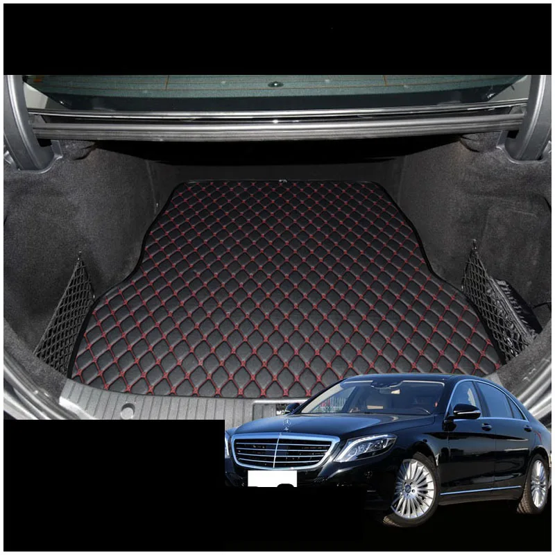 Lsrtw2017 коврик для багажника из волоконной кожи Mercedes Benz W222 W221 S320 S400 S500 S600 S350 2005 2019 2018