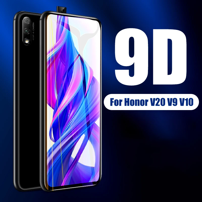 Полностью изогнутое закаленное стекло для huawei Honor 10 Lite V20 V10 V9 Play Защита экрана 9 8