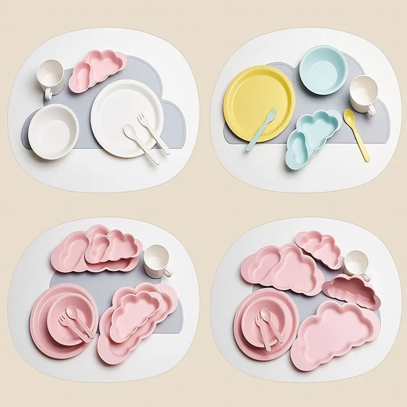 Детские блюда обеденные тарелки для кормления детей миски младенцев посуда
