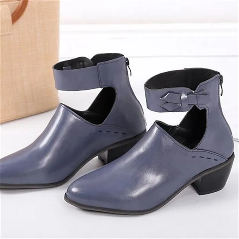 

High heels women's shoes 2021 new large size womens thick heel mid-heel high leather shoes fashion casual women platform shoes