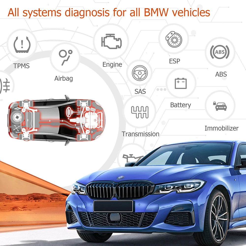 Ancel BM500 OBD2 Профессиональный Расширенный Автомобильный сканер полная система OBD DPF