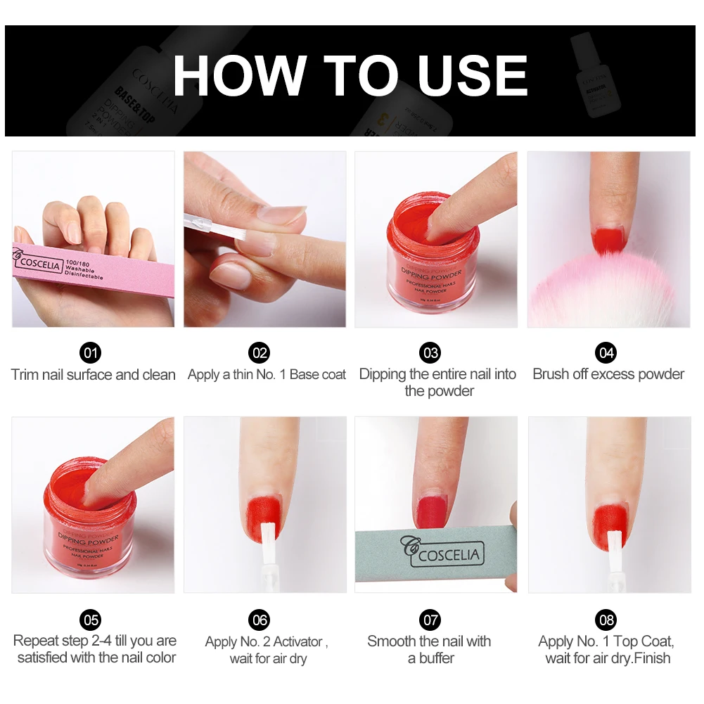 Набор пудры для ногтей натуральный сухой стойкий маникюрный набор инструменты