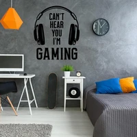 video game quotes decor cant hear you im gaming gamer life vinyl sticker boy room decoration wallpaper 2259