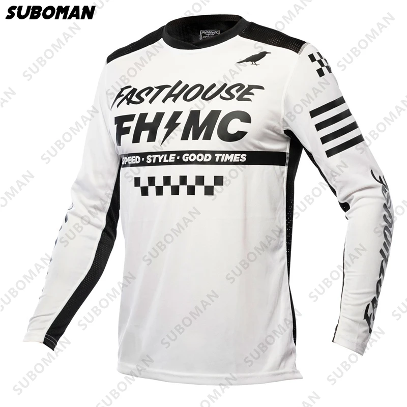

autumn FASTHOUSE downhill mountain bike motorrad männer der kleidung Motocross Trikots MTB atmungsaktiv White jersey