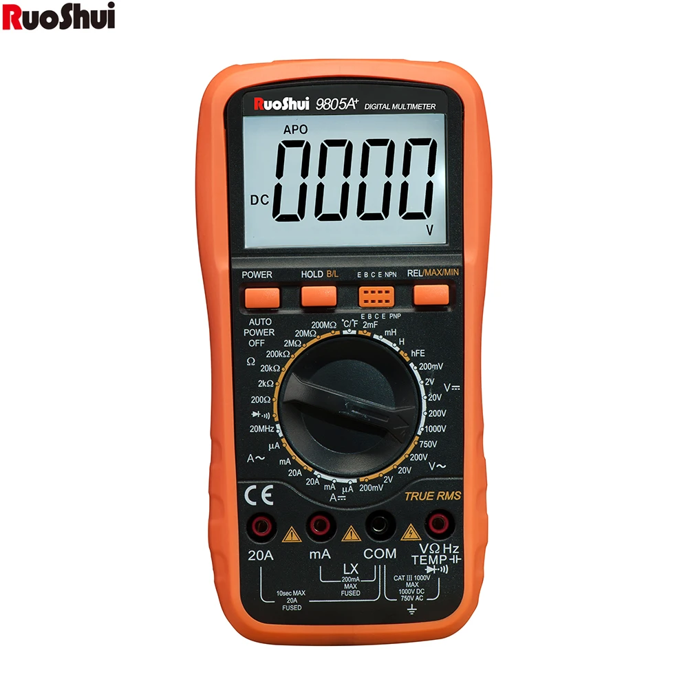 RuoShui 9805A + истинный среднеквадратичный тестер цифровой мультиметр