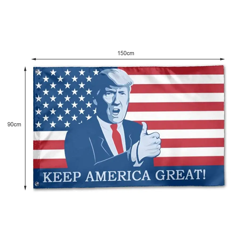 

TRUMP Photo Flag Keep America Great 2020 USA President Election Flag Waterproof Durable Polyester America Campaign Flag 90*150cm