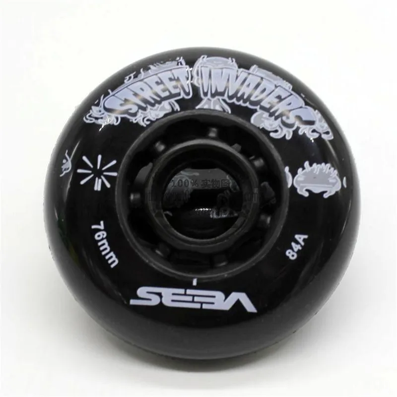 Колеса для роликовых коньков Hyper SEBA 80 мм черные белые уличные Invaders колеса FSK High HV HL