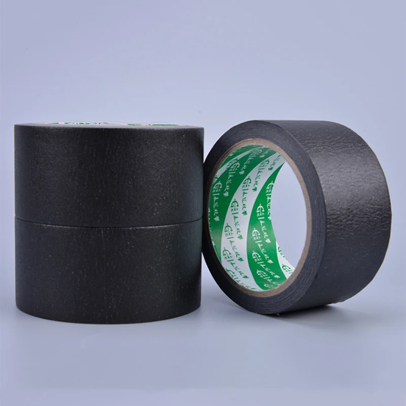 25 м черная Маскировочная лента многофункциональная скотч из крепированной