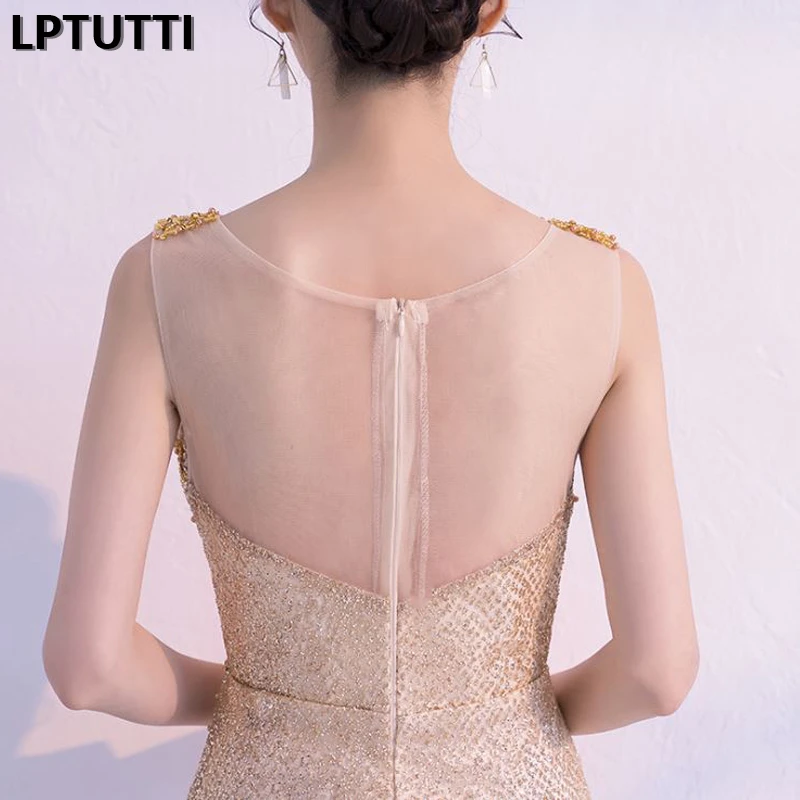 

LPTUTTI Sequin Sexy V-Beading New For Women Elegant Date Ceremony Party Prom Gown Formal Gala Events Luxury Long Evening Dresses