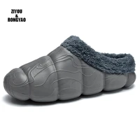 warm home slippers for men and women winter furry plush flip flops shoes soft foam slippers couple indoor male shoe for cold