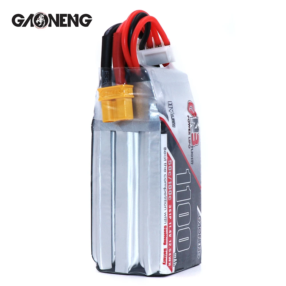2PCS Gaoneng 11.4V 1100Mah 50C 3S HV 50C/100C 4.35V Lipo Battery XT30 T XT60 Plug for RC FPV Racing Drone