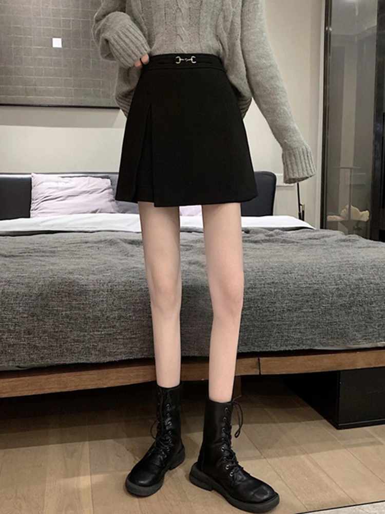 

2021 New Half Length Skirt Women's Spring A-line High Waist Design