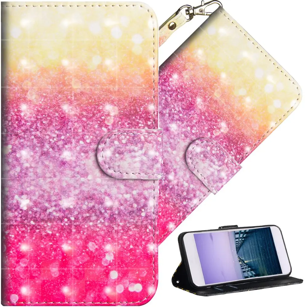 Colorful 3D Wallet Case For Xiaomi Redmi Note 8 7 6 5 Pro Redmi 8 7A 7 6 K20 Cover PU Leather Case For Xiaomi Mi 9T 8 SE A2 A3 lite CC9 - Цвет: Colorful
