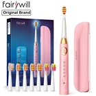 Электрическая зубная щетка Fairywill, таймер для зубной щетки IPX7, водонепроницаемая, 4 часа быстрой зарядки