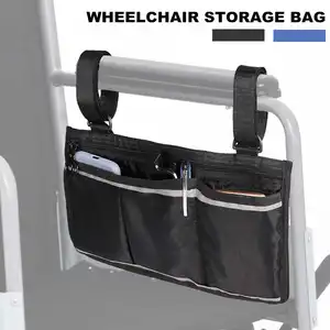 Сумка для инвалидных колясок, подлокотник, сумка-Органайзер, карман для телефона, мобильное хранилище, сумки с ручками