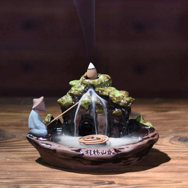 

Backflow Incense Holder Ceramic Incense Burner Incense Cones Holder Home Decoration Creative Gift P7Ding