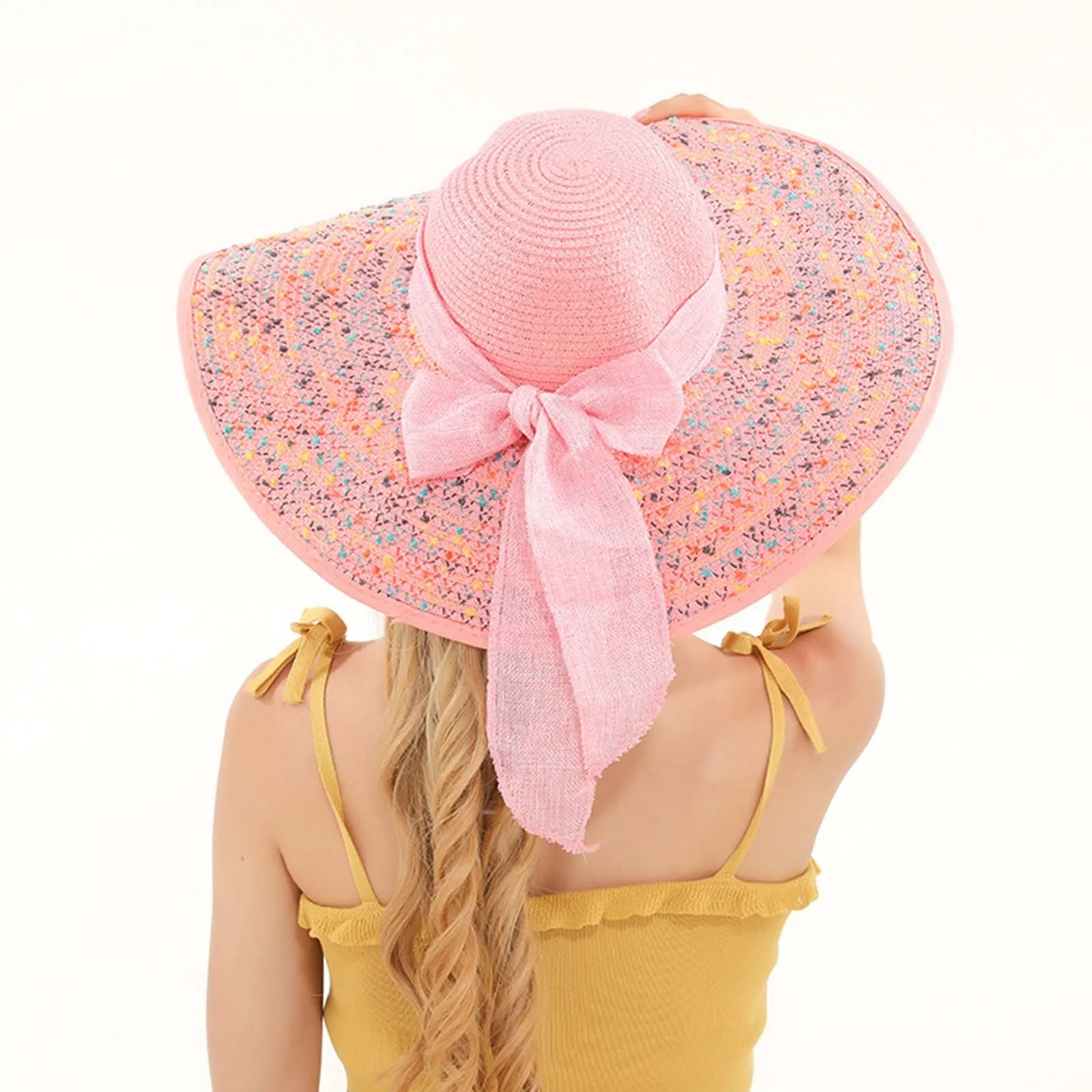 

Sun Hats For Women Casual Sun Visor Anti-ultraviolet Breathable Wide Side Top Straw Hat Protection Holiday Sun Woman Sun Hat