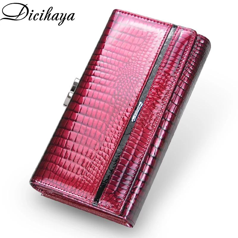 Брендовый кошелек DICIHAYA для женщин Дамские кошельки из натуральной кожи клатч