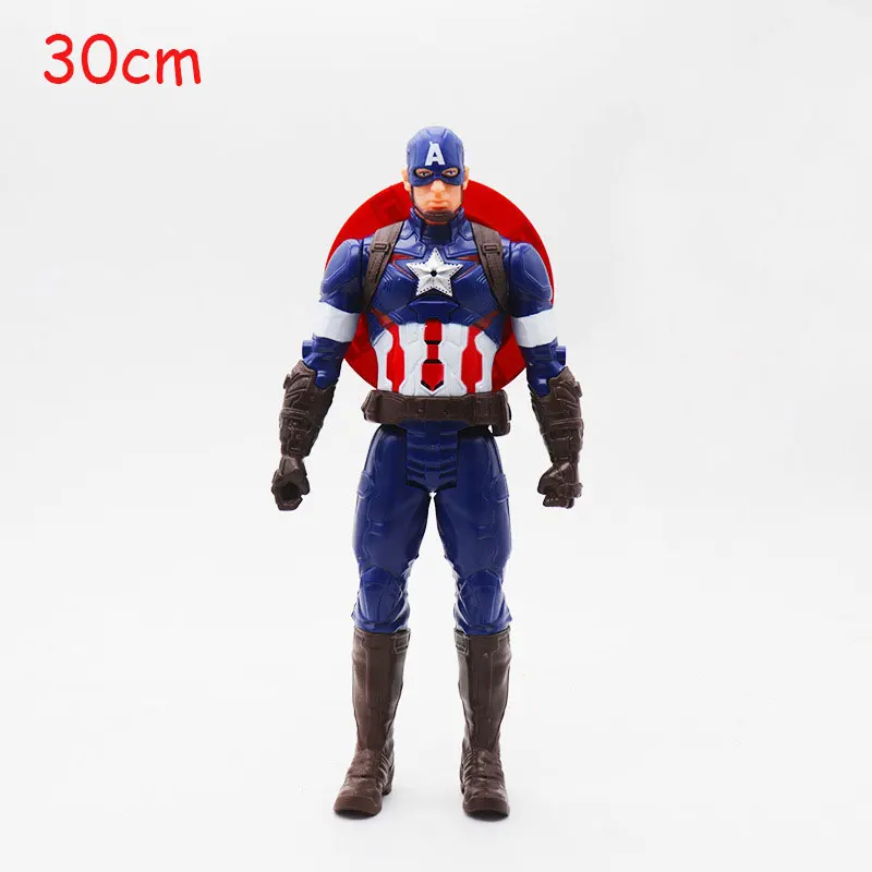 captain no box Marvel игрушки Мстители 4 фигурка супергероя Железный человек Халк Капитан Америка Тор человек паук Супермен модель игрушки - Цвет: captain no box