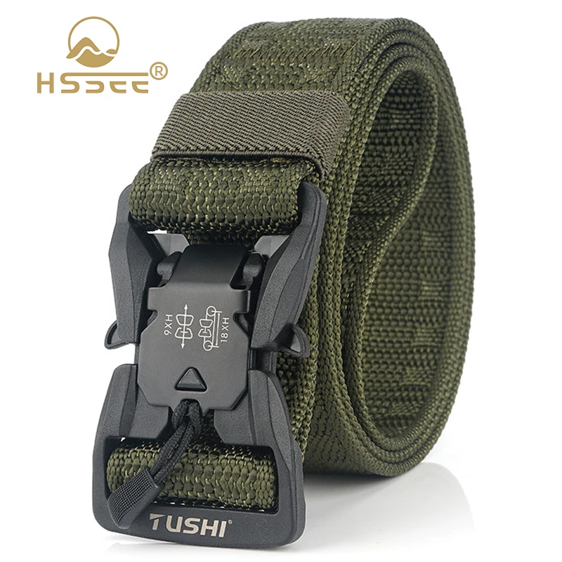 Ремень HSSEE Тактический с нейлоновой пряжкой ремень быстрой разблокировкой для