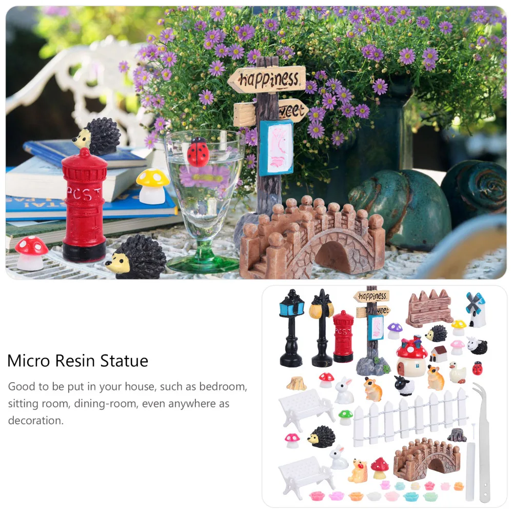 

99pcs DIY Fairy Garden Decorations Lovely Small Miniature Ornaments for Kids