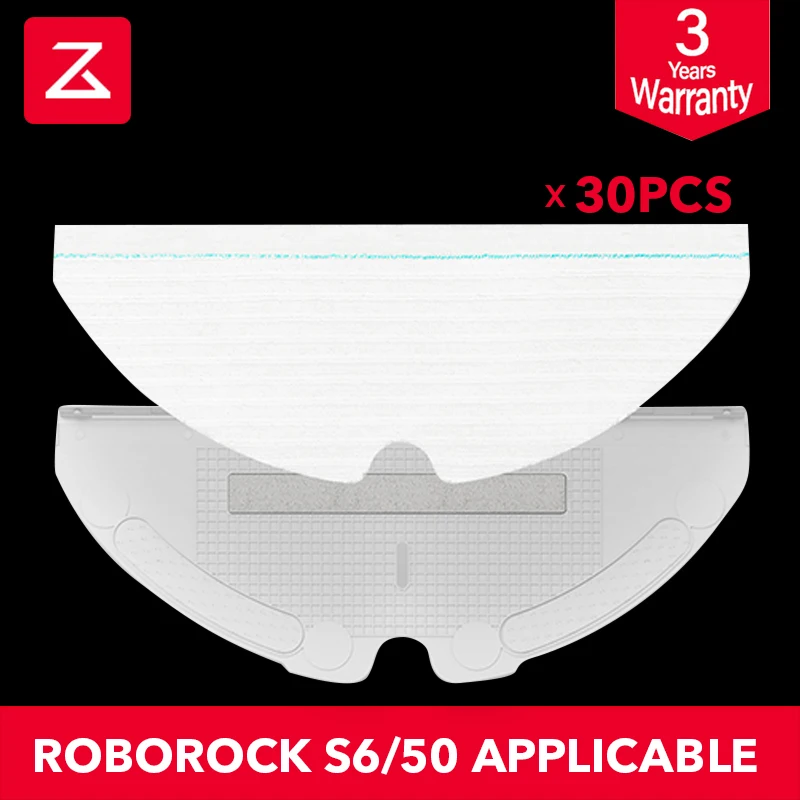 30 шт . Roborock Оригинальная Ткань одноразовая для швабры подходит пылесоса S50/S6 S5MAX S6