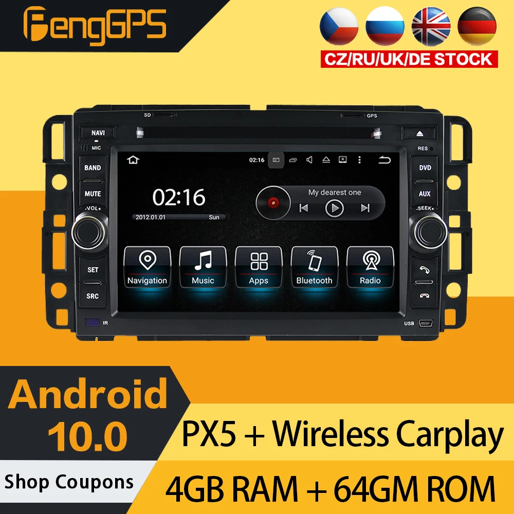 

Android 10,0 CD DVD-плеер для Hummer H2 2008-2011 Радио Мультимедийный сенсорный экран GPS-навигация головное устройство Carplay автомобильное стерео 8 ядер