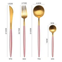 spklifey cutlery set sets stainless steel cutlery tableware gold forks knives spoons dinnerware set stainless steel cutlery