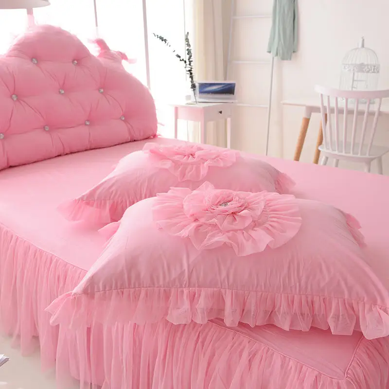 Комплект постельного белья принцессы с большим кружевом роскошное свадебное