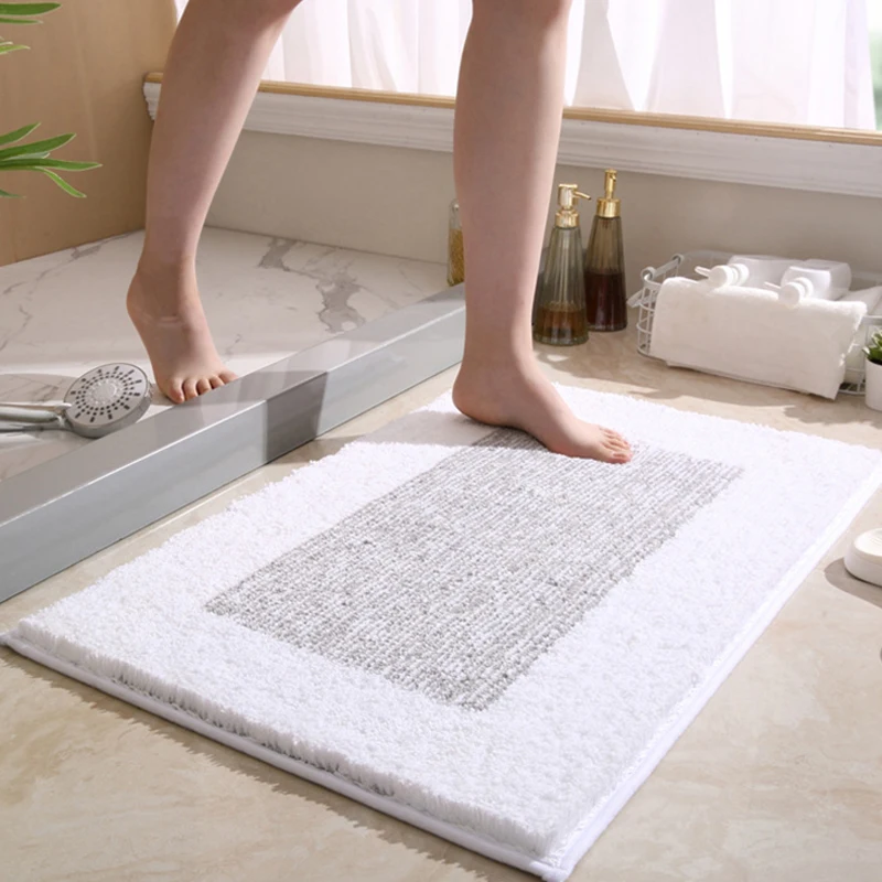 

Мягкие водопоглощающие коврики для ванной, коврик для туалета, толстые Нескользящие коврики для ванной из полиэстера, коврики для душевой к...