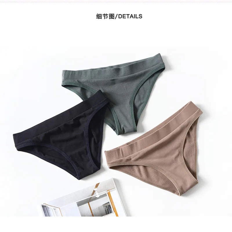 

NEW Fashion Breathable Underwear Women Panties Sexy Briefs Low-rise Thread Cotton Underpants Woman Panty Knickers S-XL