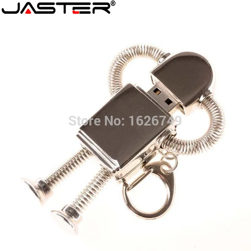 USB флеш накопитель JASTER из нержавеющей стали 16 64 Гб|pen drive chain|robot usbdrive 16gb |
