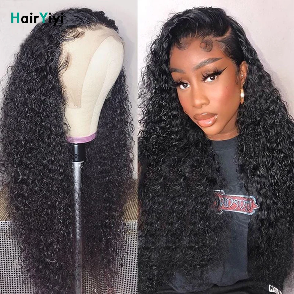 

Curly Hair Lace Front Human Hair Wigs 13x4 Pre Plucked Transparent HD Lace Frontal Wig for Women 150% Brazilian Remy Hair