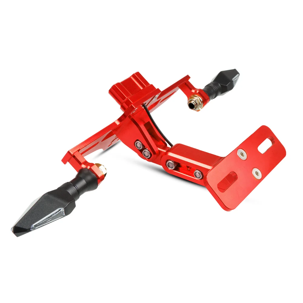 Универсальный CNC Мотоцикл Регулируемый угол алюминиевый номерной знак рамка для