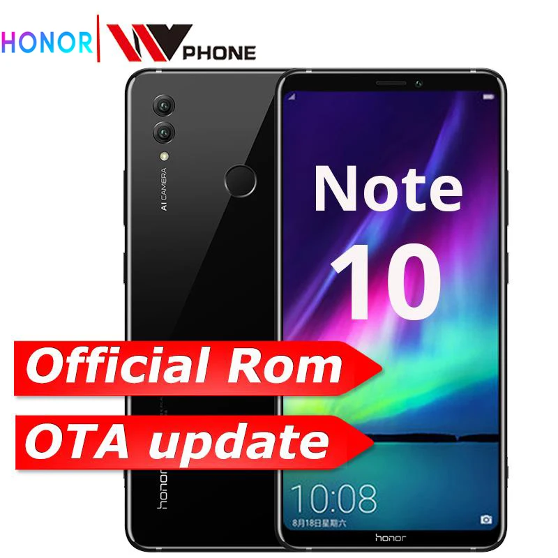 Honor Note 10 две sim карты 6 95 дюймов Android 8 1 отпечаток пальца ID NFC 5000 мАч батарея Kirin 970