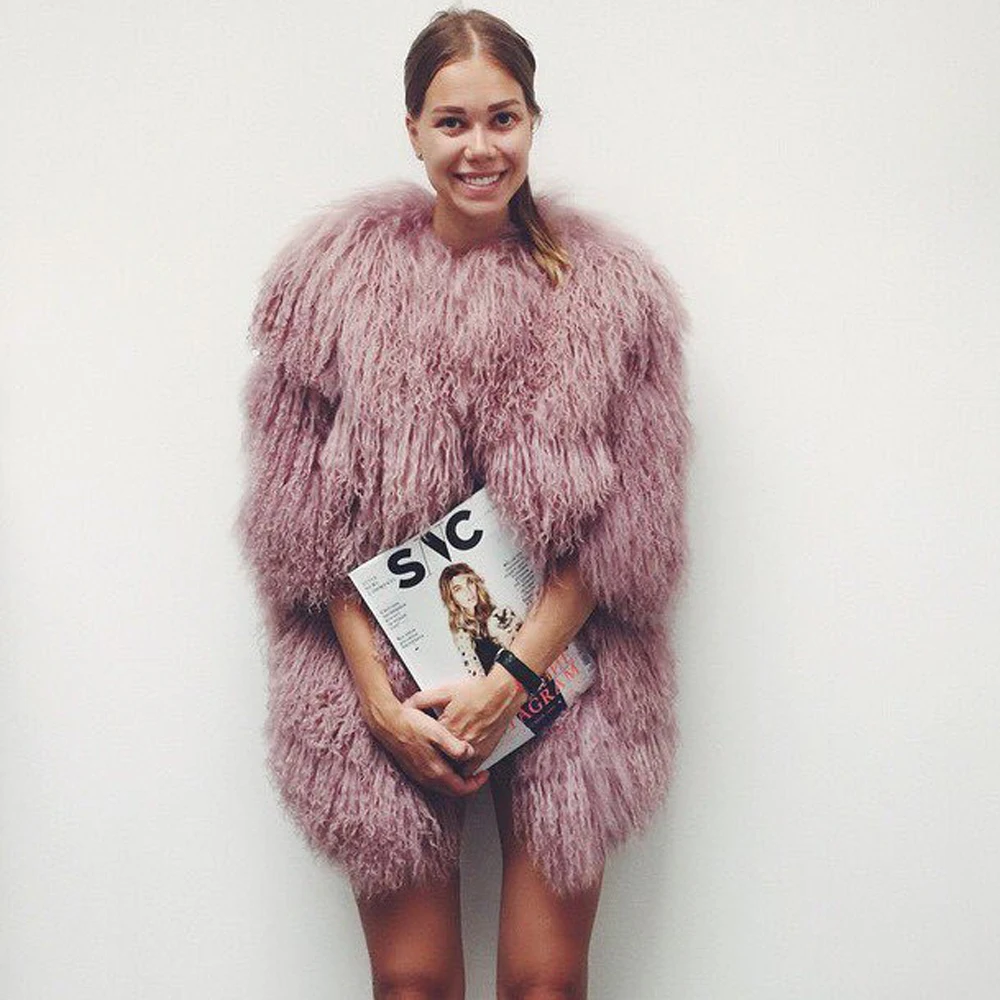 Высококачественная зимняя теплая одежда из монгольской овечьей шерсти|Шубы и