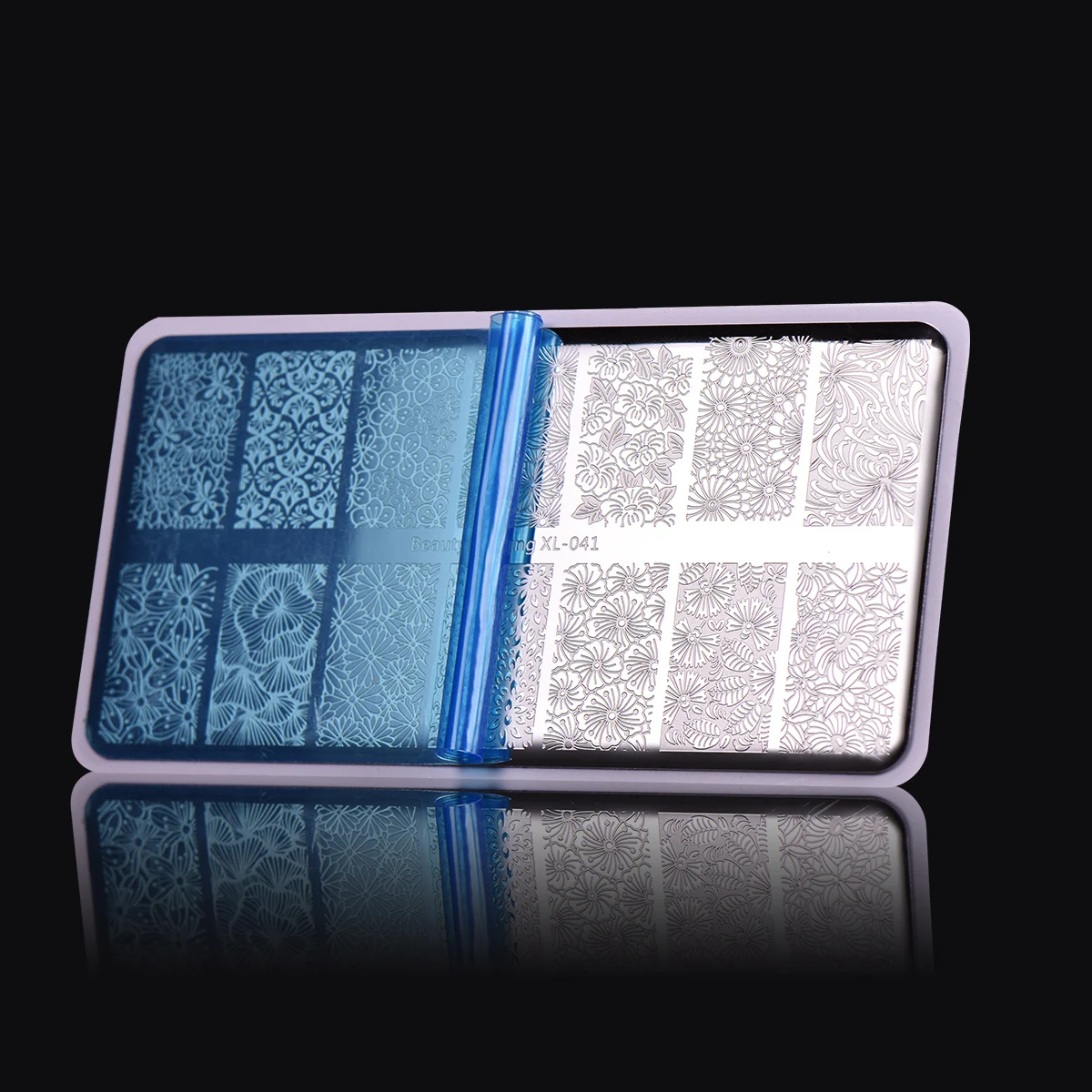 BEAUTYBIGBANG 6*12 см Прямоугольный для нейл арта шаблон штампа цветок цветочное
