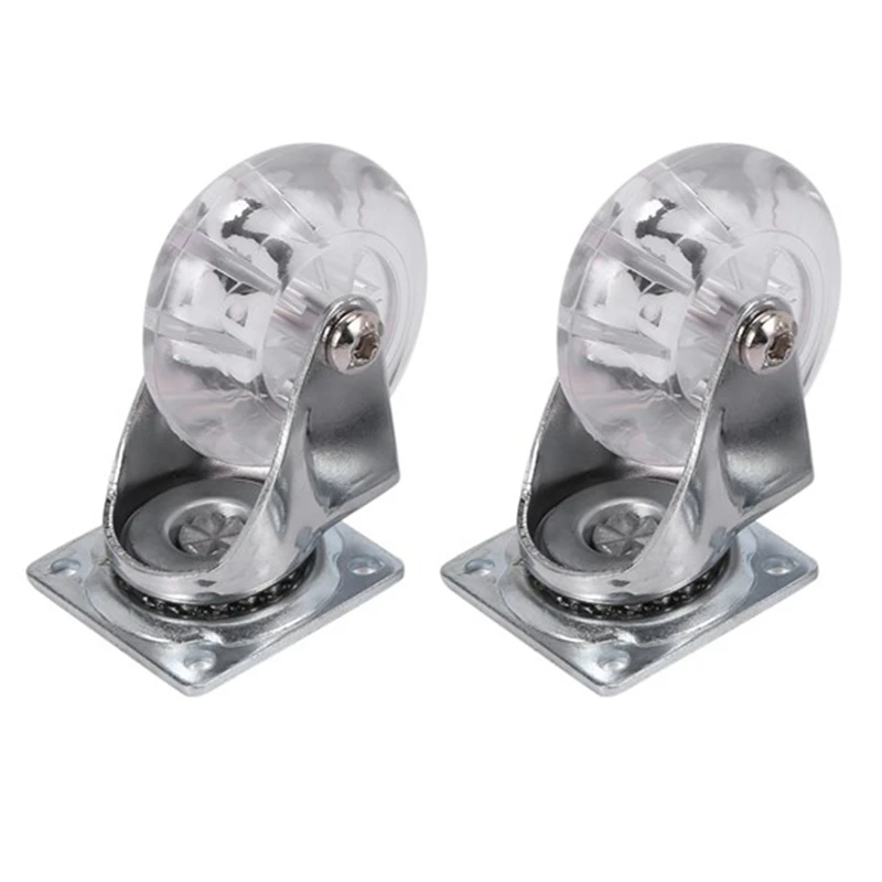 5 шт. прозрачных колес из полиуретана для мебели с универсальной тихой подвижностью для детских автомобилей, офисных кресел с подвижными колесами.