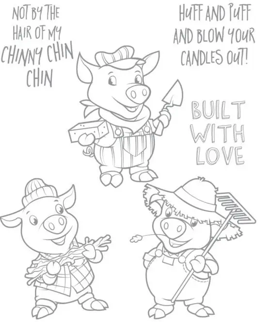 Свинья ясный штамп или для DIY Скрапбукинг/изготовление карт/Дети забавное