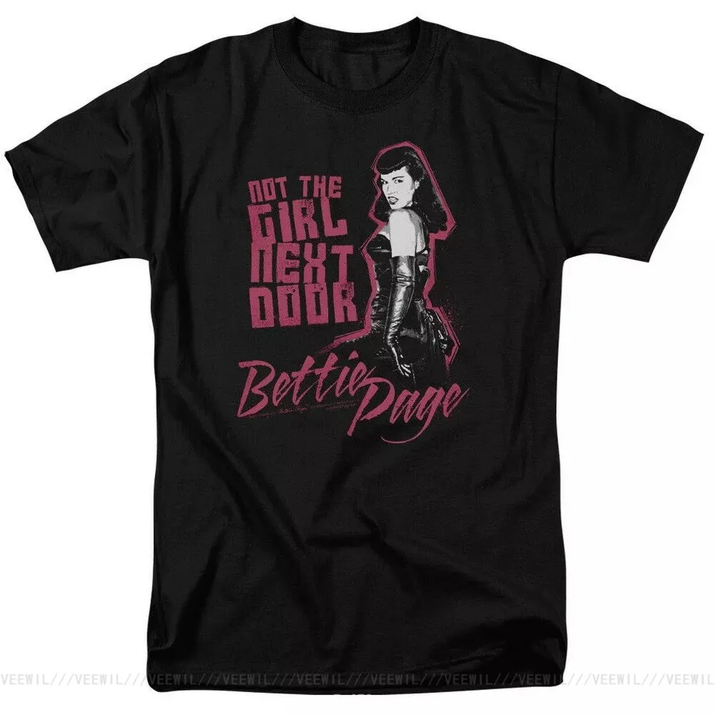 Лицензионная футболка для мужчин и женщин Bettie Page Not Next Door топы высшего качества 11